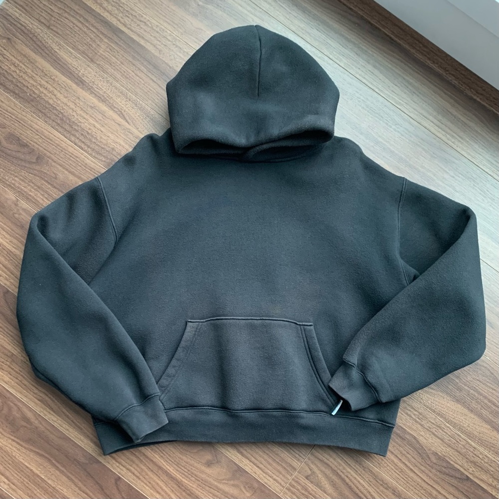 Alexander Wang hoodie in dense fleece, black, men’s XS